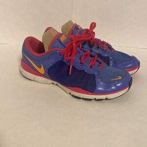 Nike Flex TR2 Training Shoes Womens Sz 8.5 Blue Pink Running Sneakers 511332-586